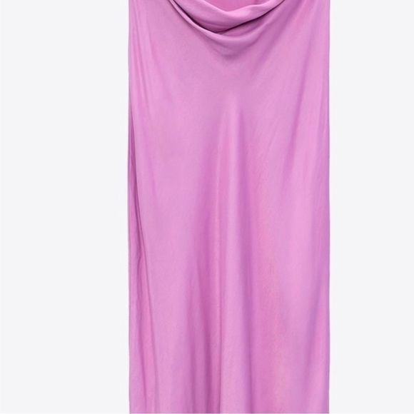 ZARA - SOLD OUT NWT SATIN LINGERIE STYLE DRESS
PINK / MAUVE SIZE LARGE - Picture 12 of 15
